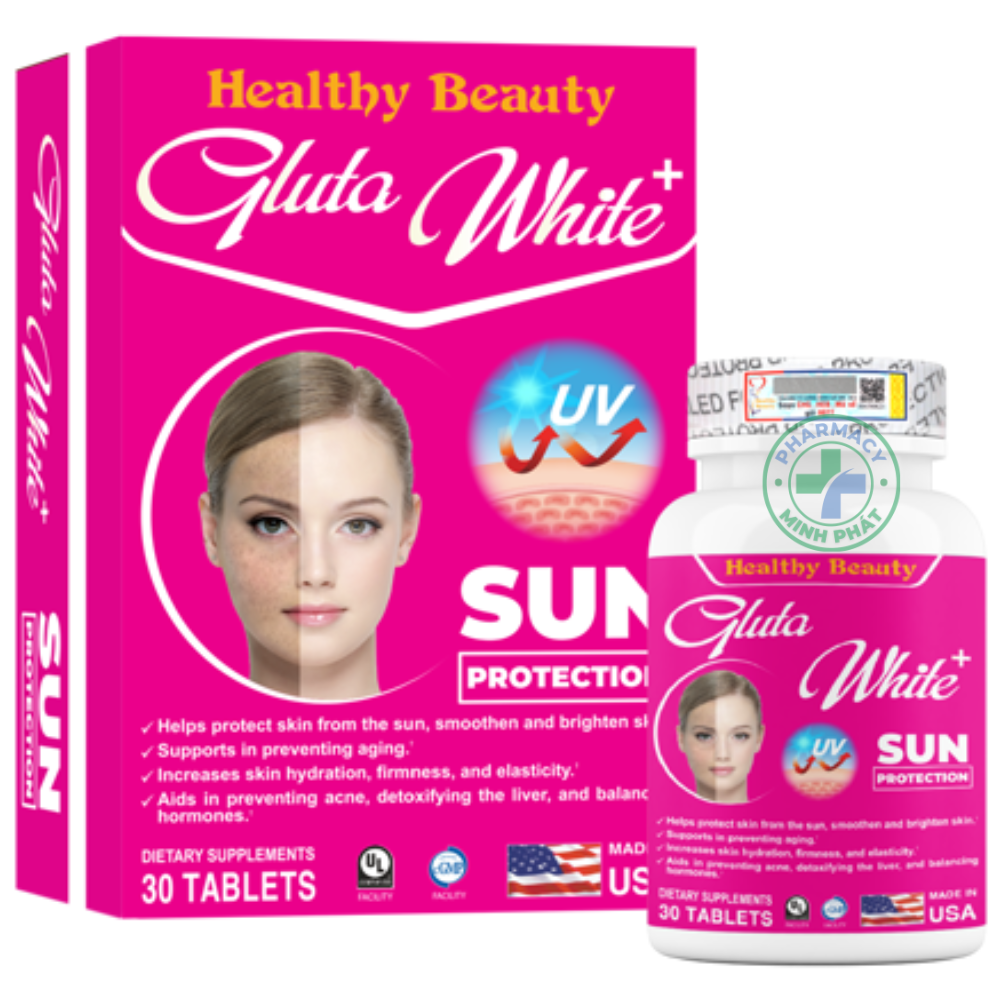 GLUTA WHITE – HỖ TRỢ CHỐNG NẮNG - TRẮNG DA - GIẢM NÁM - CHỐNG LÃO HOÁ